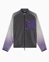 Ea7 Urban Escape Unisex Zip-up Sweatshirt In Stretch Technical Fabric In Gray