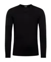 Ea7 V-neck Knitted Pullover In Black