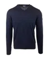 Ea7 V-neck Sweater In Black