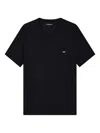 Ea7 V-neck T-shirt In Black