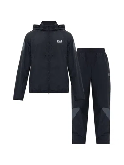 Ea7 Ventus 7 Hooded Tracksuit In Blue