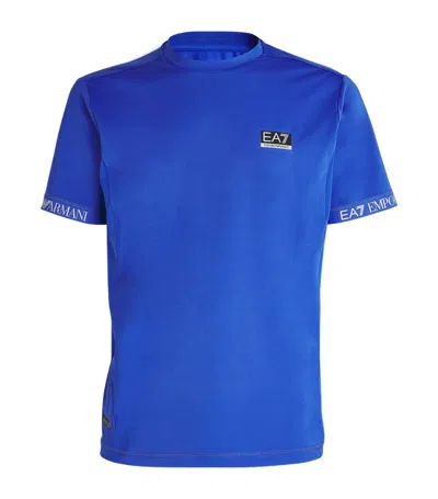 Ea7 Ventus7 Logo T-shirt In Blue