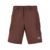 Ea7 Ventus7 Technical Fabric Cargo Shorts In Red