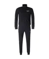 Ea7 Vertical Collar Logo Two-piece Suit In Black