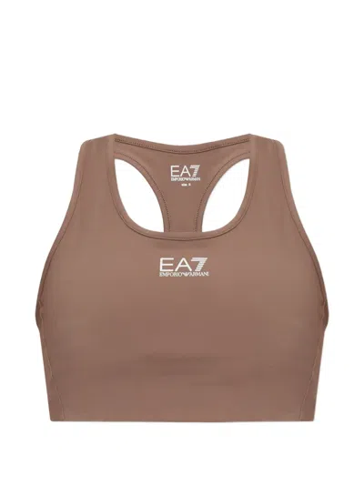 Ea7 Vigor7 Sports Bra In Brown