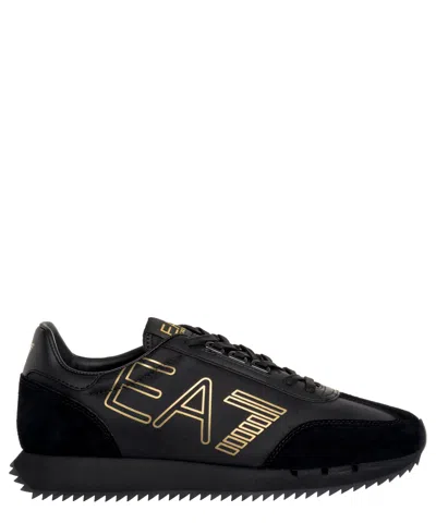 Ea7 Vintage Sneakers In Black