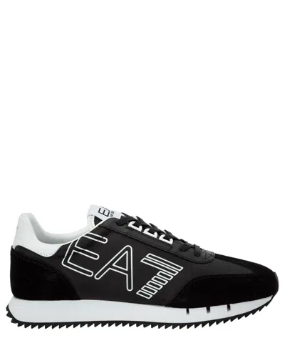 Ea7 Black And White Vintage Sneakers