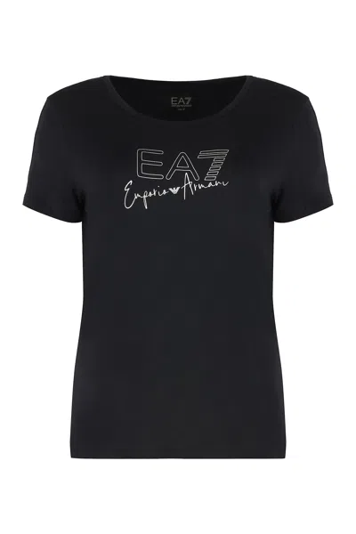 EA7 VISCOSE CREW-NECK T-SHIRT