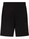 Ea7 Visibility Cotton Bermuda Shorts In Black