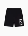 Ea7 Visibility Cotton Bermuda Shorts In Black