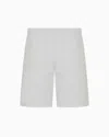 Ea7 Visibility Cotton Bermuda Shorts In Grey