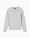 Ea7 Visibility Cotton-blend Crew-neck Sweatshirt In Gray