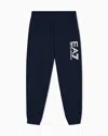 Ea7 Visibility Cotton-blend Joggers In Blue