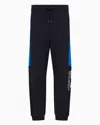 Ea7 Visibility Cotton-blend Joggers In Navy Blue