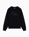 Ea7 Visibility Cotton-blend Sweatshirt In Black