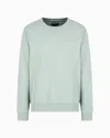Ea7 Visibility Cotton Crew-neck Sweatshirt In Black