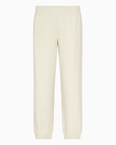 Ea7 Visibility Cotton Joggers In Neutral