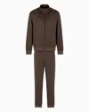 Ea7 Visibility Full-zip Tracksuit In Asv Recycled Fabric In Blue
