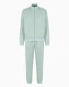 Ea7 Visibility Full-zip Tracksuit In Asv Recycled Fabric In Green