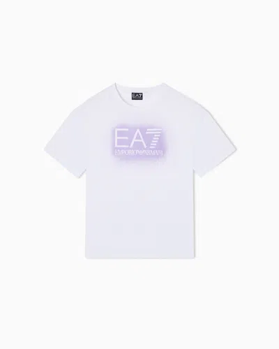 Ea7 Kids' Visibility Girl T-shirt In Cotton Jersey In Multi