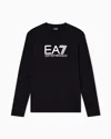 Ea7 Visibility Long-sleeved T-shirt In Cotton Stretch Jersey