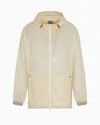 Ea7 Visibility Nylon Zip-up Jacket In Neutral