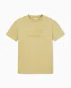 Ea7 Visibility Short-sleeved T-shirt In Cotton Stretch Jersey In Yellow