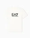 Ea7 Visibility Short-sleeved T-shirt In Cotton Stretch Jersey In Sand