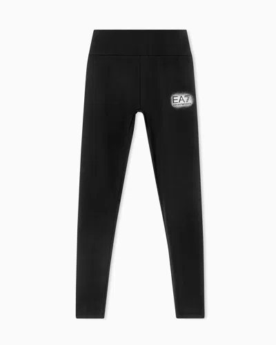 Ea7 Visibility Stretch-jersey Leggings In Black