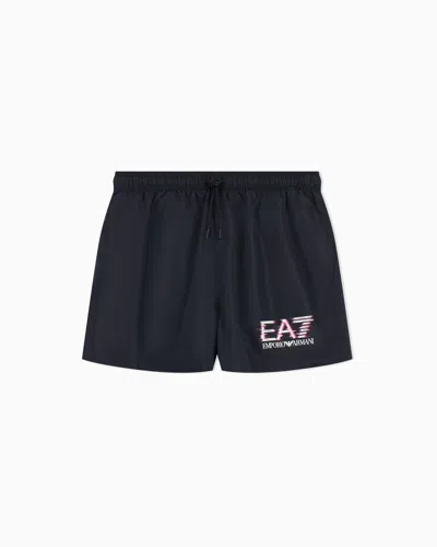 Ea7 Visibility Swim Trunks In Black