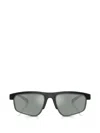 Ea7 Vyron Rectangle-frame Sunglasses In White