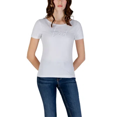EA7 WHITE COTTON T-SHIRT