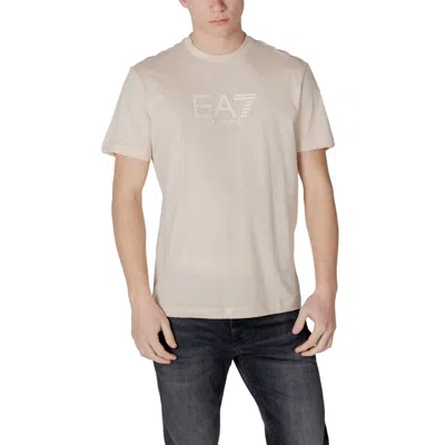 Ea7 Embroidered-logo T-shirt In Neutral