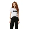 Ea7 Sequin-embellished Logo-print T-shirt In White
