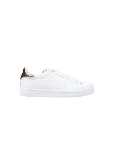 Ea7 White Low Top Trainers