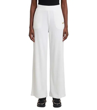 Ea7 White Regular Elasticated Pants