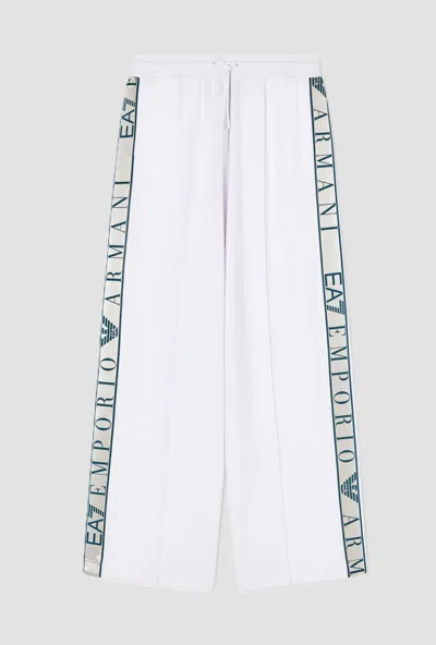 Ea7 White Woman Technical Fabric Trousers In Other