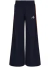 Ea7 Wide-leg Track Pants In Blue