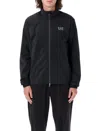 Ea7 Core Identity Recycled-nylon Zip-up Sweatshirt In Black