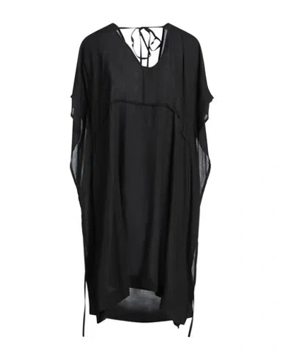 Ea7 Woman Midi Dress Black Size Xs Viscose