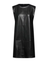 Ea7 Woman Mini Dress Black Size L Polyester, Polyurethane, Viscose, Polyamide, Elastane In Black