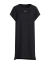 Ea7 Woman Mini Dress Black Size L Polyester, Modal, Elastane
