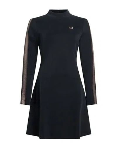 Ea7 Woman Mini Dress Midnight Blue Size Xxxl Polyester, Modacrylic, Elastane