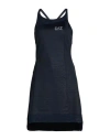 Ea7 Woman Mini Dress Navy Size Xxl Polyester, Elastane, Polyamide In Black