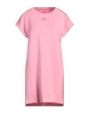 Ea7 Woman Mini Dress Pink Size S Polyester, Modal, Elastane In Pink