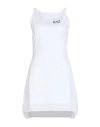 Ea7 Woman Mini Dress White Size L Polyester, Elastane, Polyamide