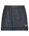 Ea7 Woman Mini Skirt Navy Size L Polyester, Elastane In Navy