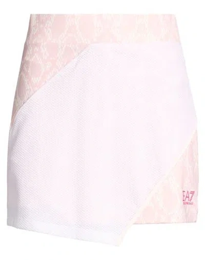 Ea7 Woman Mini Skirt Pink Size M Polyester, Elastane