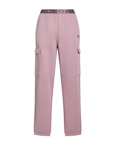 Ea7 Woman Pants Antique Rose Size Xxl Cotton, Polyester In Pink