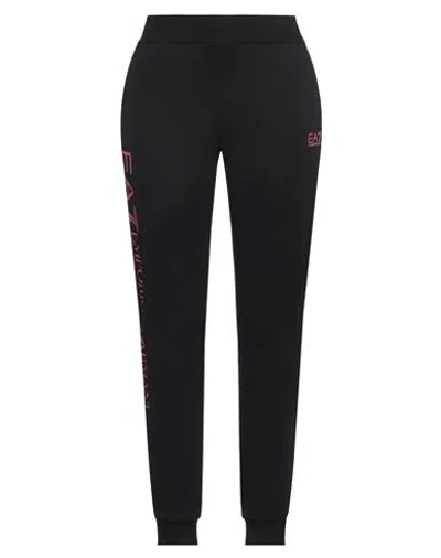 Ea7 Woman Pants Black Size Xl Cotton, Elastane